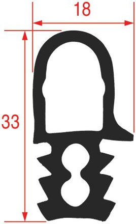 Těsnění dveří 520x490 mm