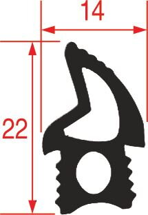 Těsnění dveří 2000 mm