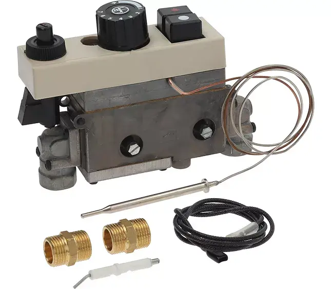 Plynový ventil MINISIT 110–190 °C, vstup 1/2"F, výstup 3/8"F, kompatibilní s SIT 0.710.758, Elframo, Komel