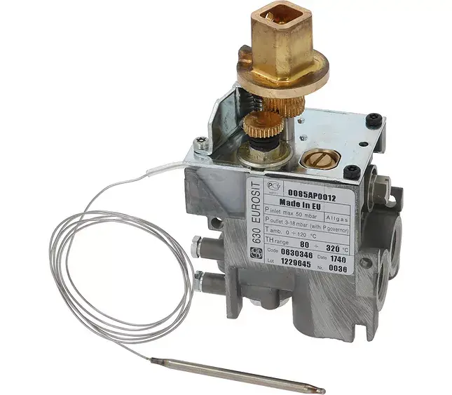 Termostatický plynový ventil M9x1 s čidlem ø 4 × 72 mm kompatibilní s Angelo Po a Lotus